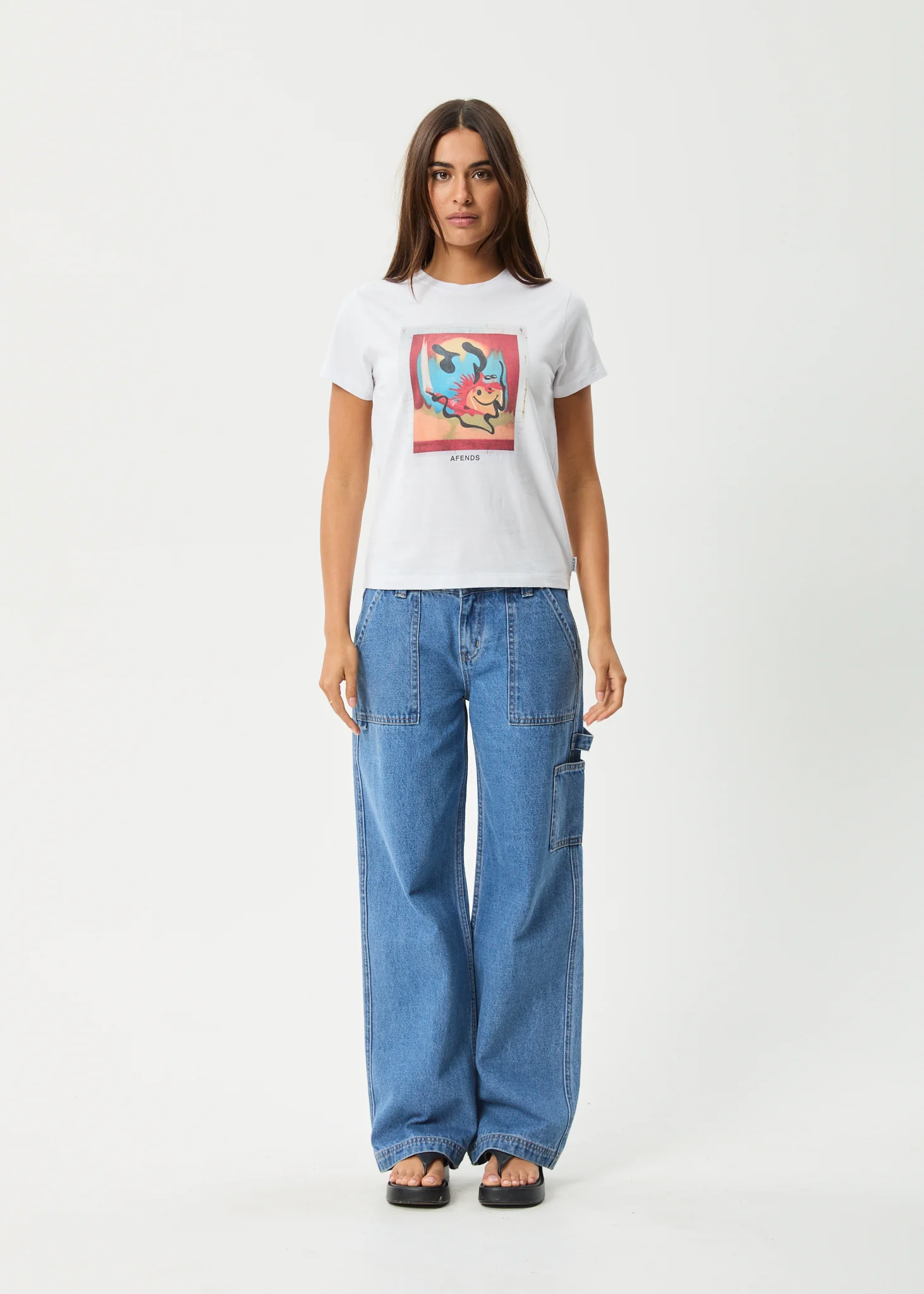AFENDS Womens Apocalypso - Regular Tee - White - Image 5