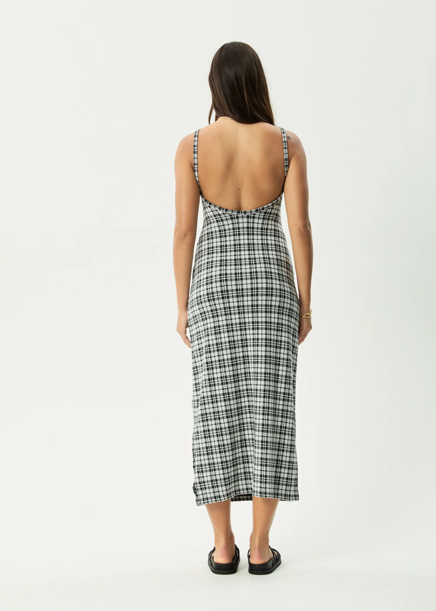 AFENDS Womens Blair - Maxi Dress - Black / White - Image 5