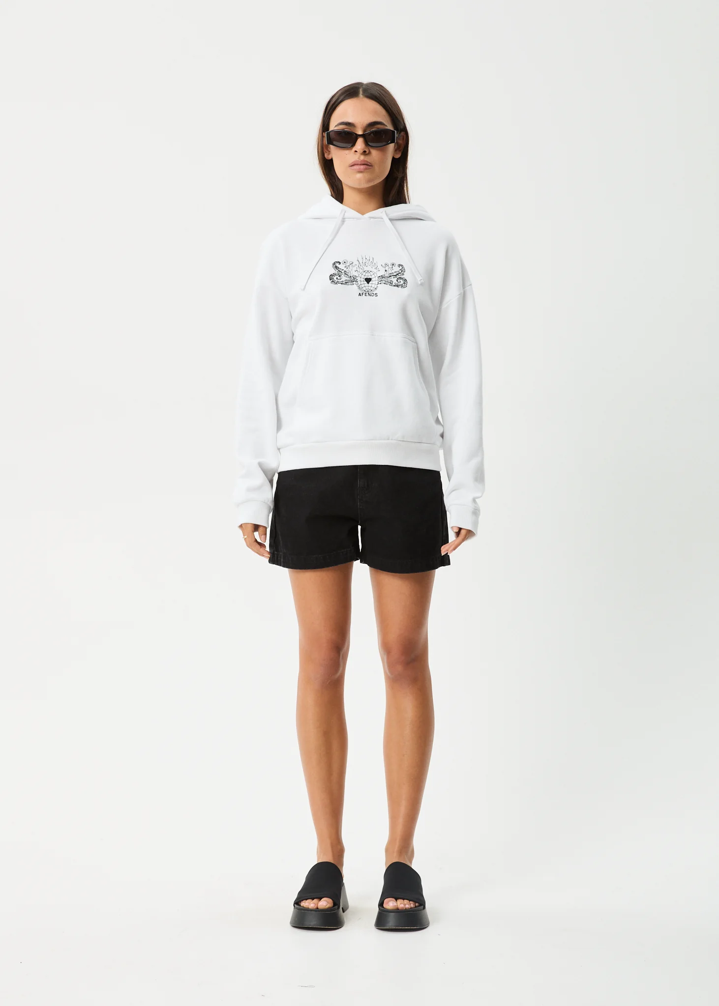 AFENDS Womens Bonfire - Hoodie - White - Image 7