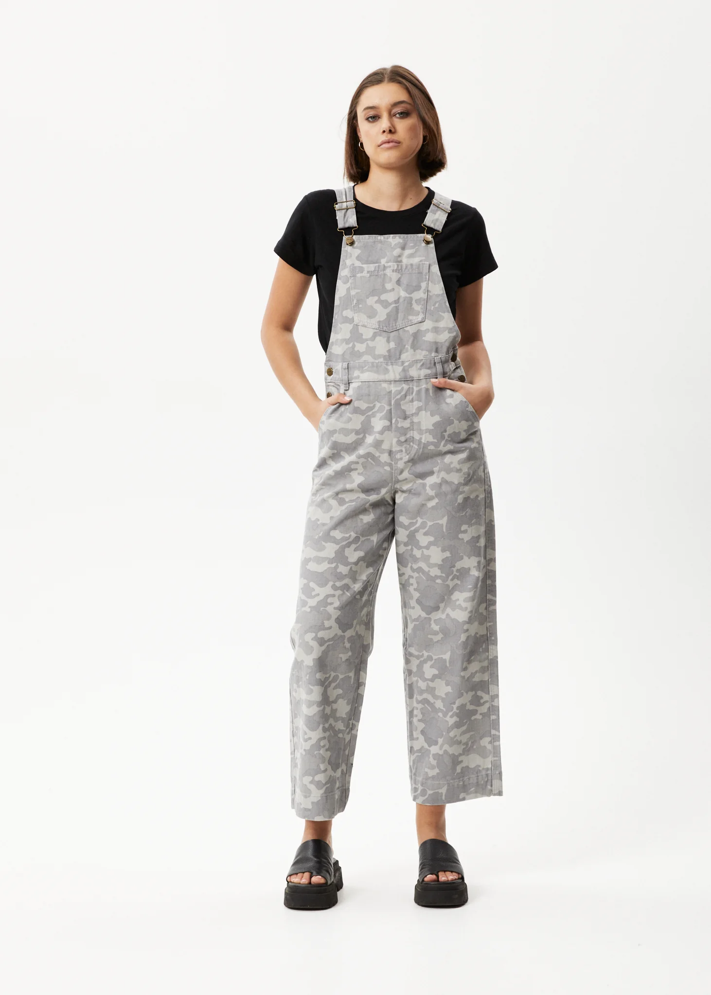 AFENDS Womens Cadet Lucie - Denim Overall - Camo - Image 3