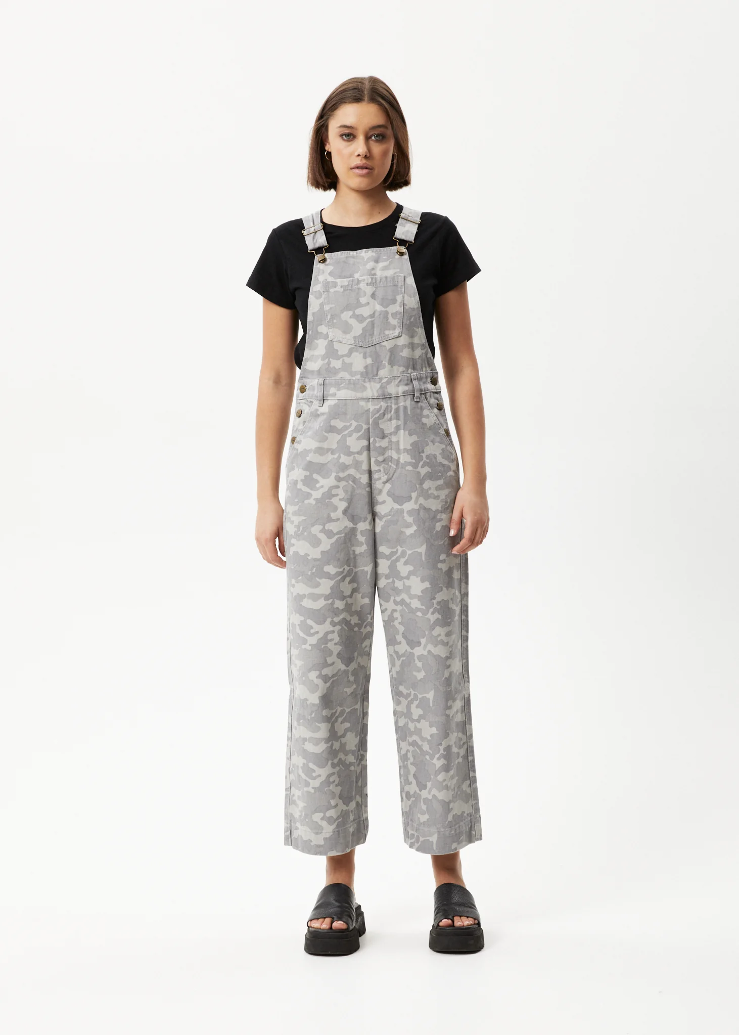 AFENDS Womens Cadet Lucie - Denim Overall - Camo - Image 4