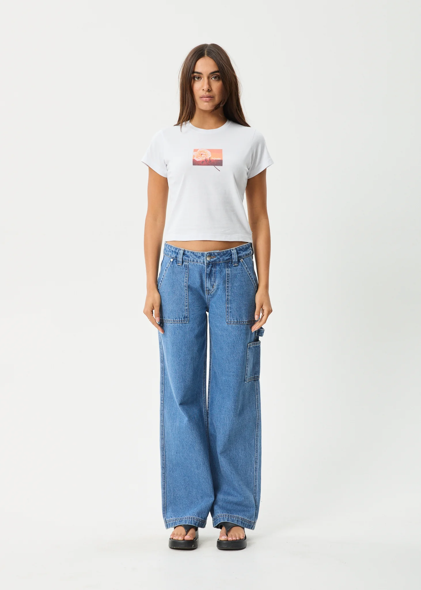 AFENDS Womens Film - Baby Tee - White - Image 7