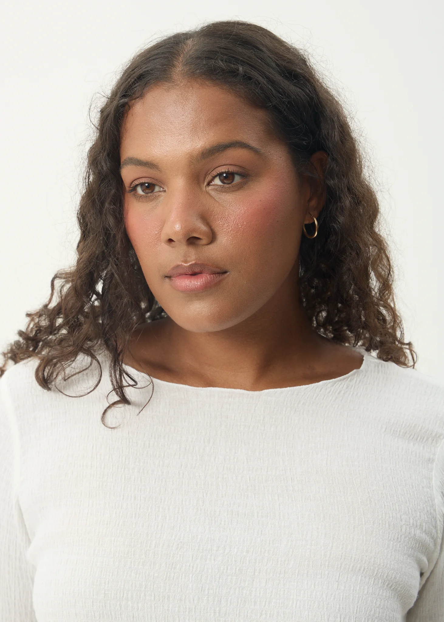 AFENDS Womens Focus - Seersucker Long Sleeve Top - Off White - Image 14