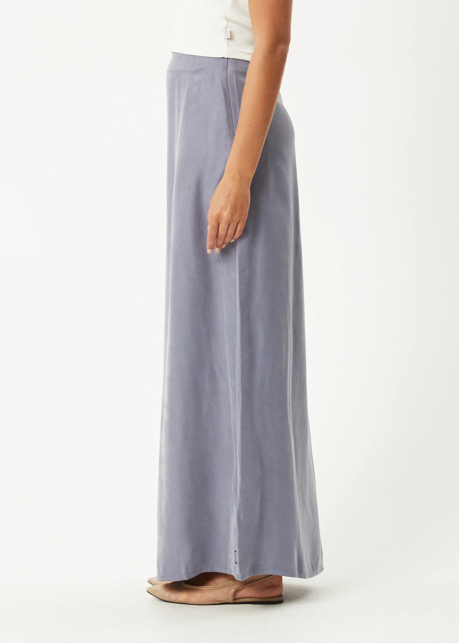 AFENDS Womens Grace - Cupro Maxi Skirt - Marlin - Image 5