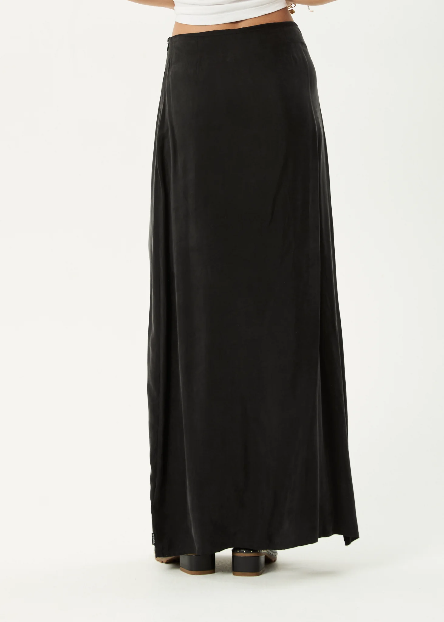 AFENDS Womens Grace - Cupro Maxi Skirt - Black - Image 5