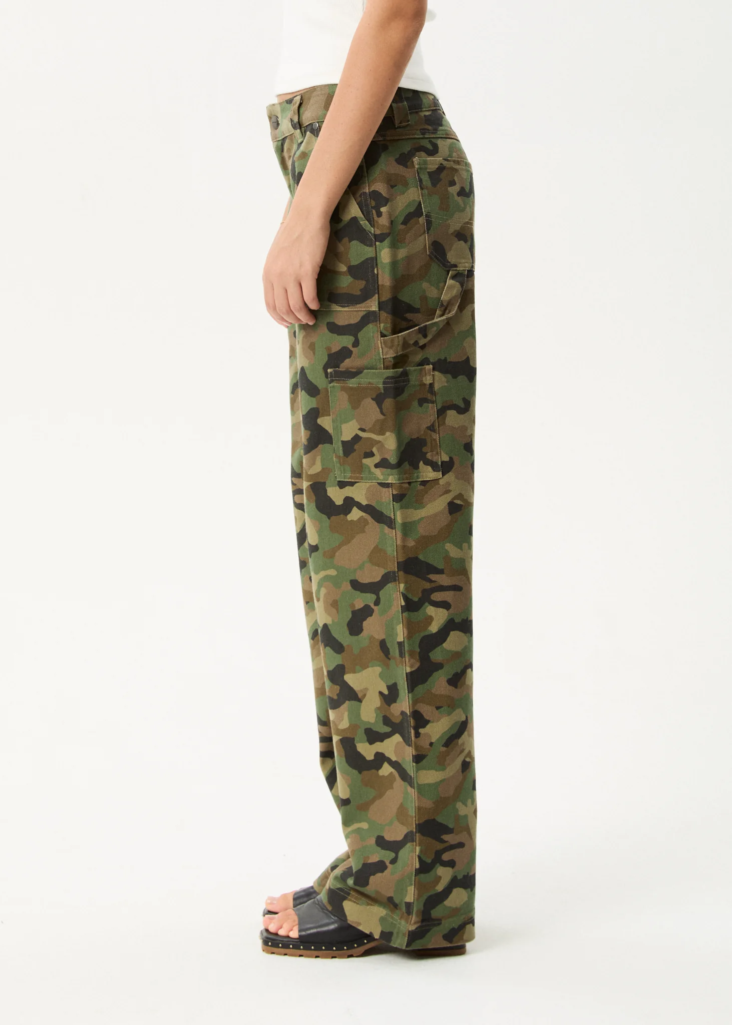 AFENDS Womens Hidden Lexi - Low Rise Workwear Pant - Hidden - Image 4