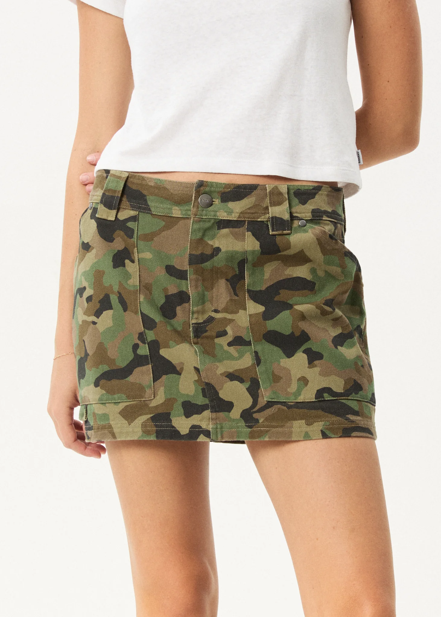 AFENDS Womens Hidden - Low Rise Workwear Skirt - Hidden - Image 3