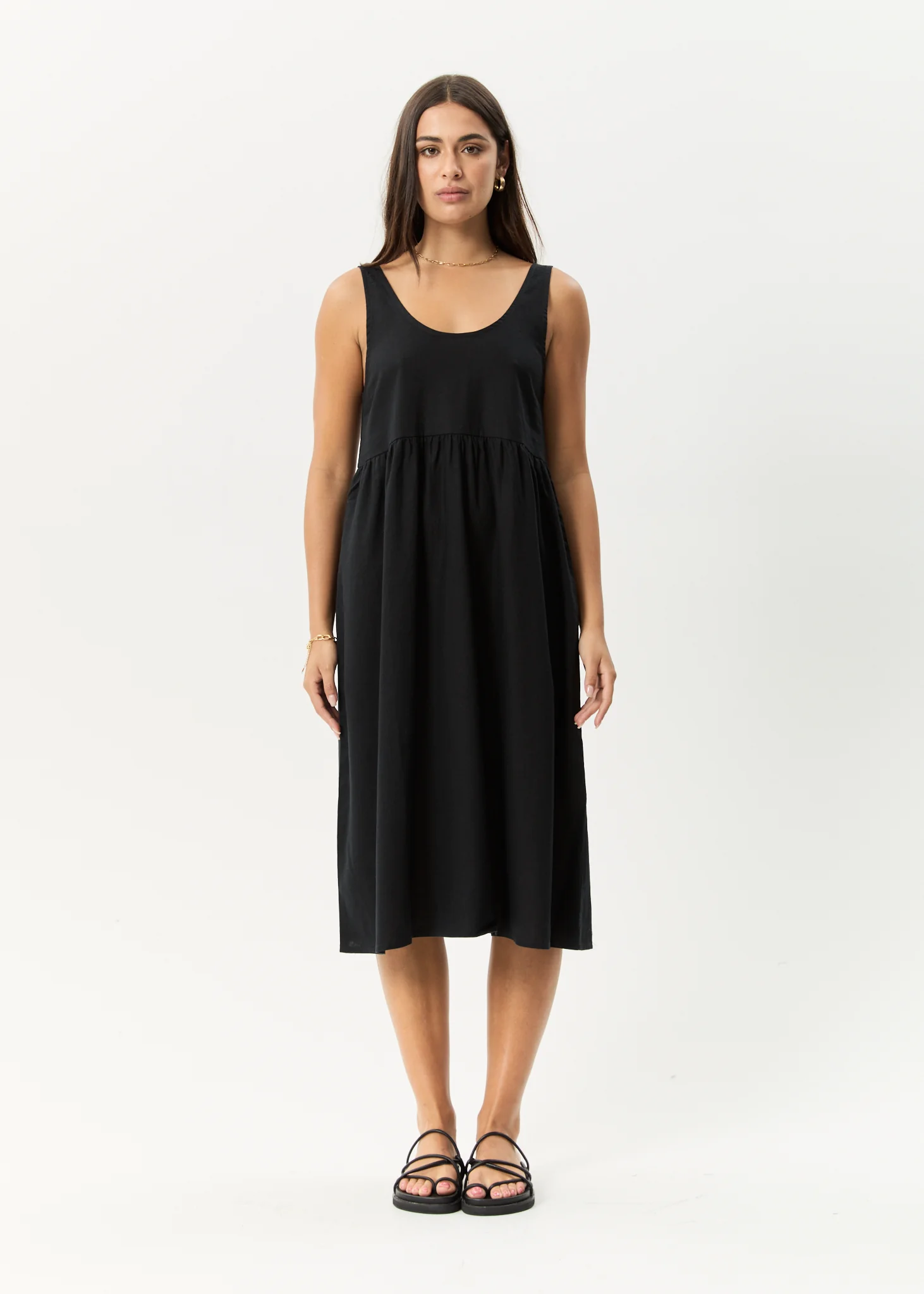 AFENDS Womens Jesse - Midi Dress - Black - Image 8