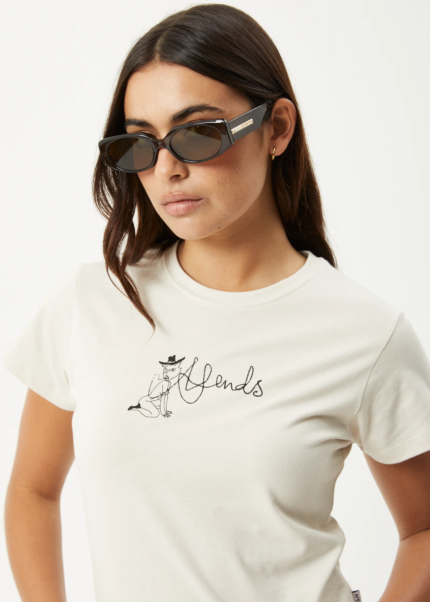 AFENDS Womens Karlee -  Baby Tee - Moonbeam - Image 2