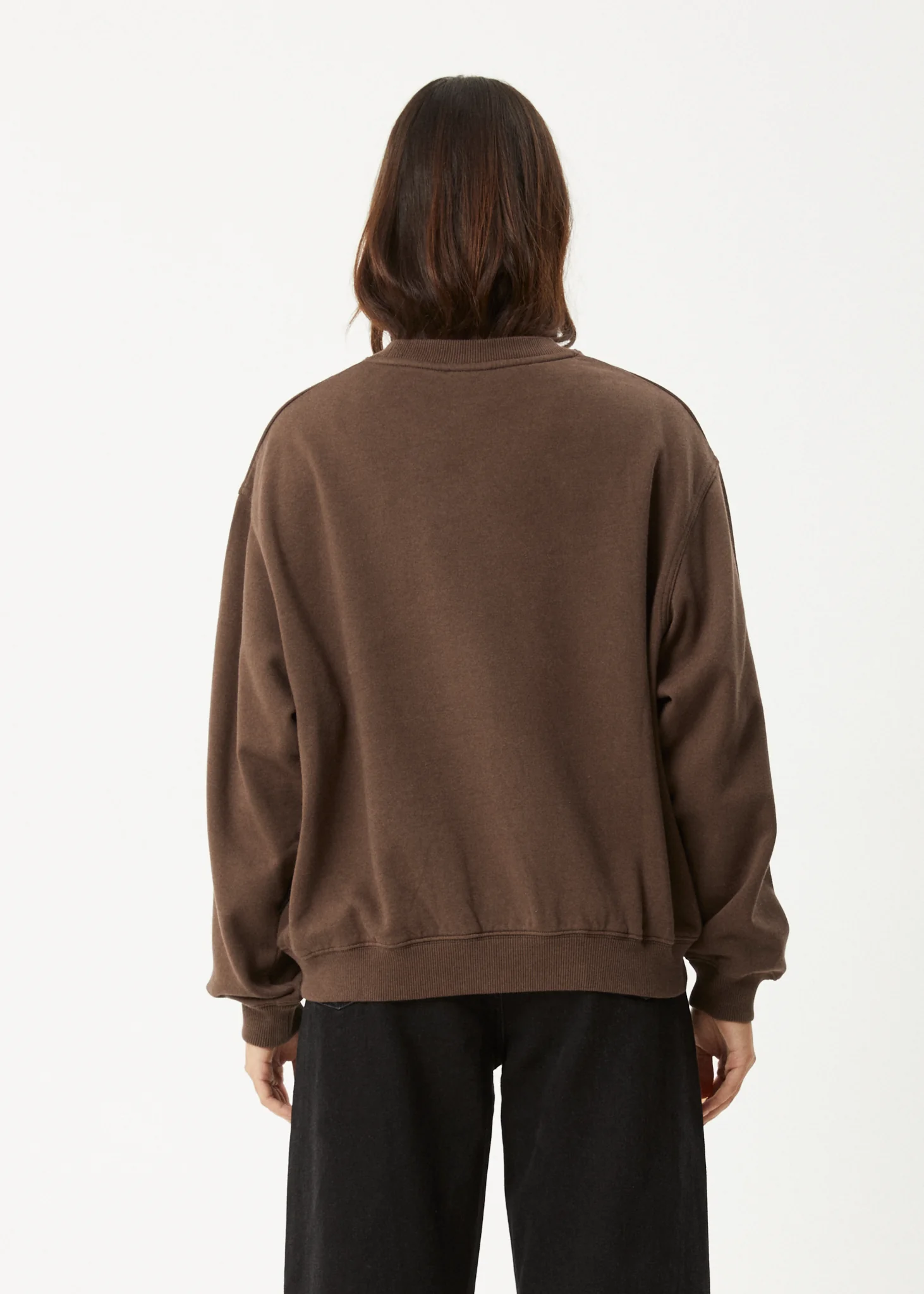 AFENDS Womens Mackie -  Crew Neck Jumper - Coffee - Image 5