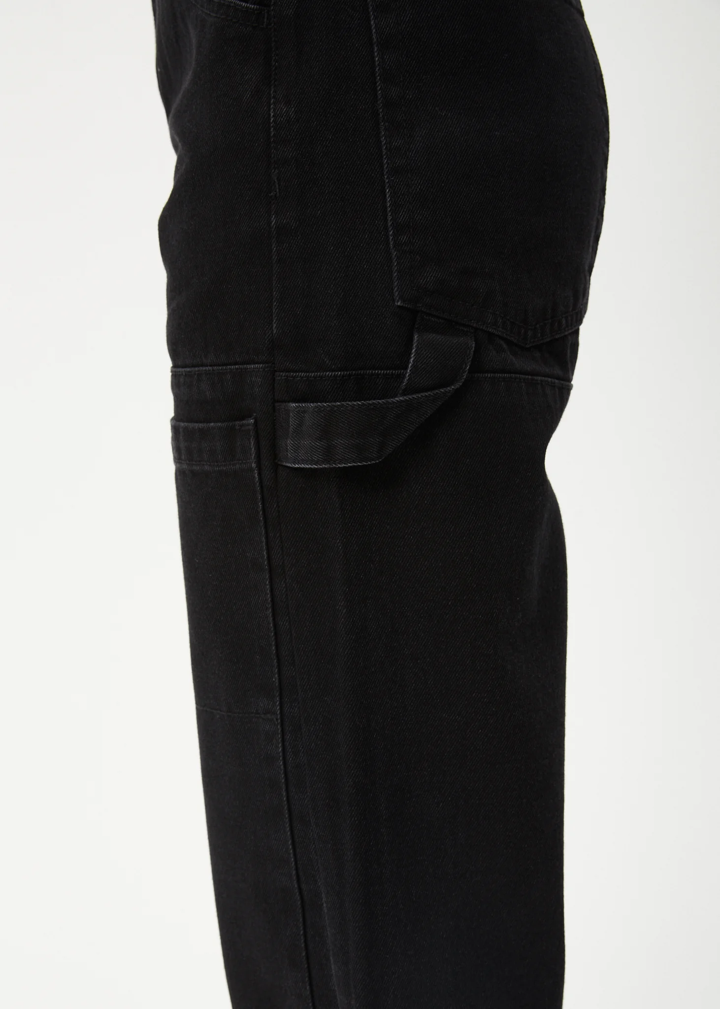 AFENDS Womens Moss - Denim Workwear Jean - Washed Black - Image 7