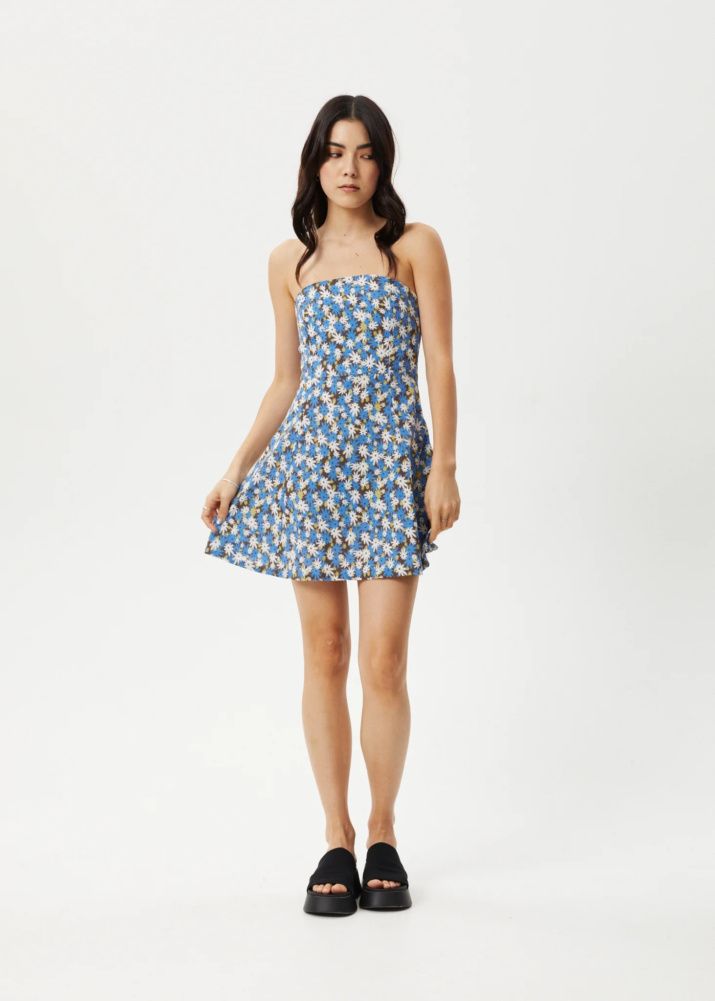 AFENDS Womens Petal - Strapless Dress - Lake Floral - Image 5