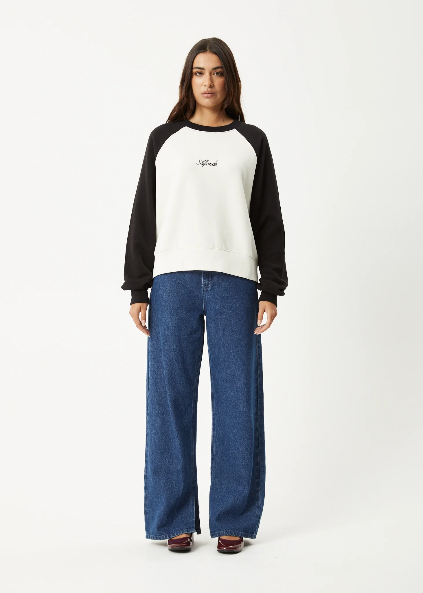 AFENDS Womens Ryan -  Crew Neck Jumper - Black - Image 6