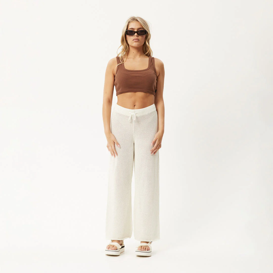 AFENDS Womens Ryder - Knit Pant - White - Image 6