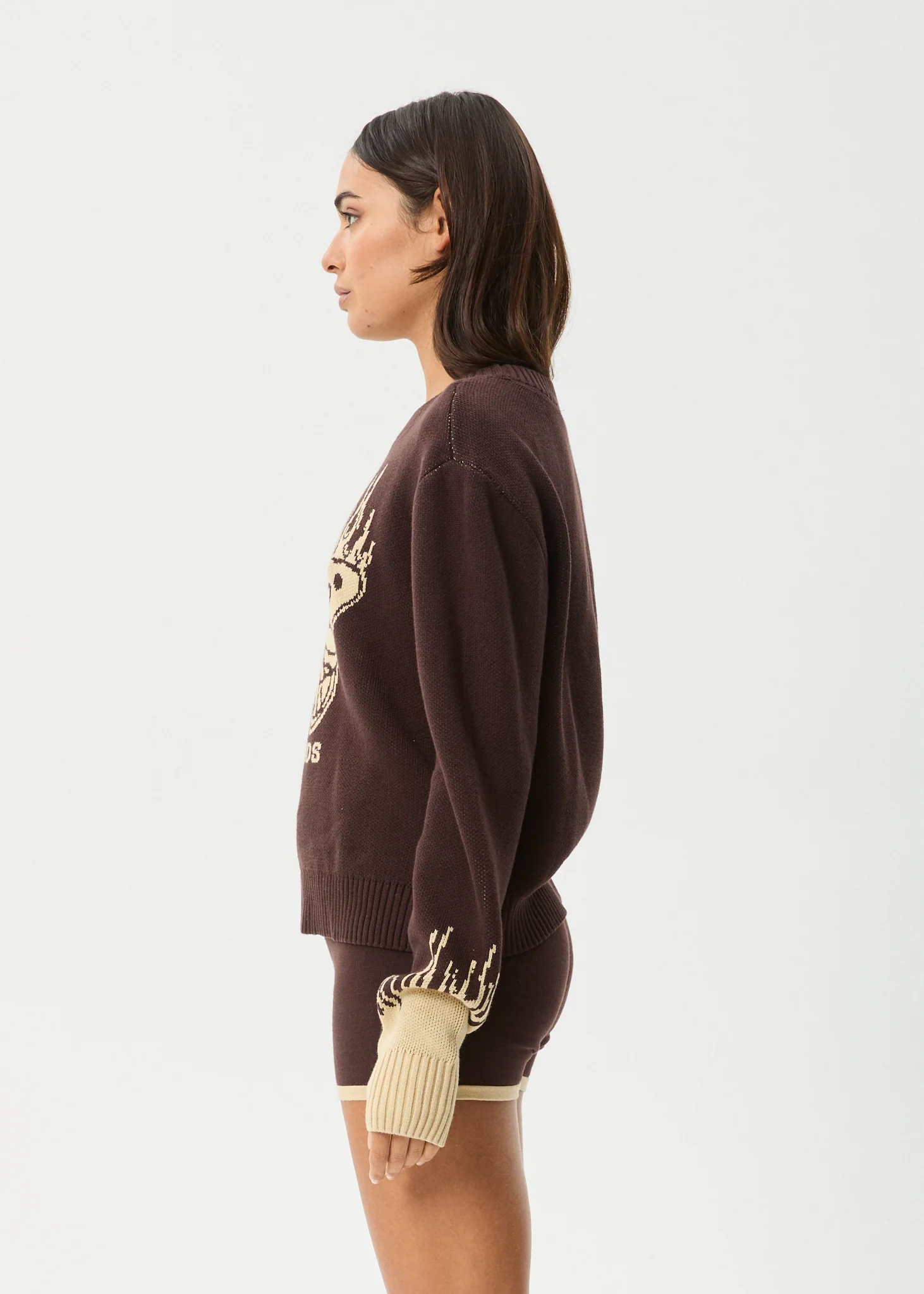 AFENDS Womens Set Fire - Knit Jumper - Coffee - Image 4