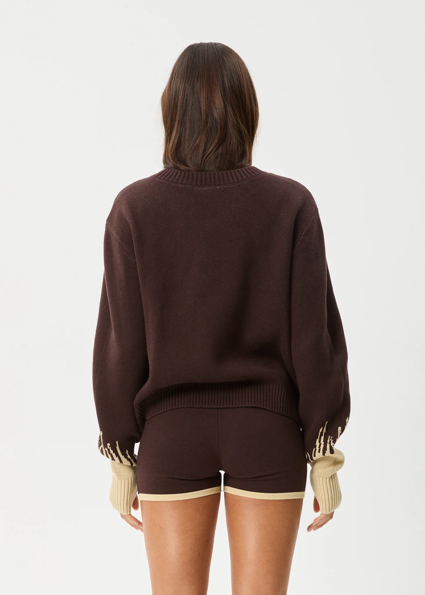 AFENDS Womens Set Fire - Knit Jumper - Coffee - Image 5