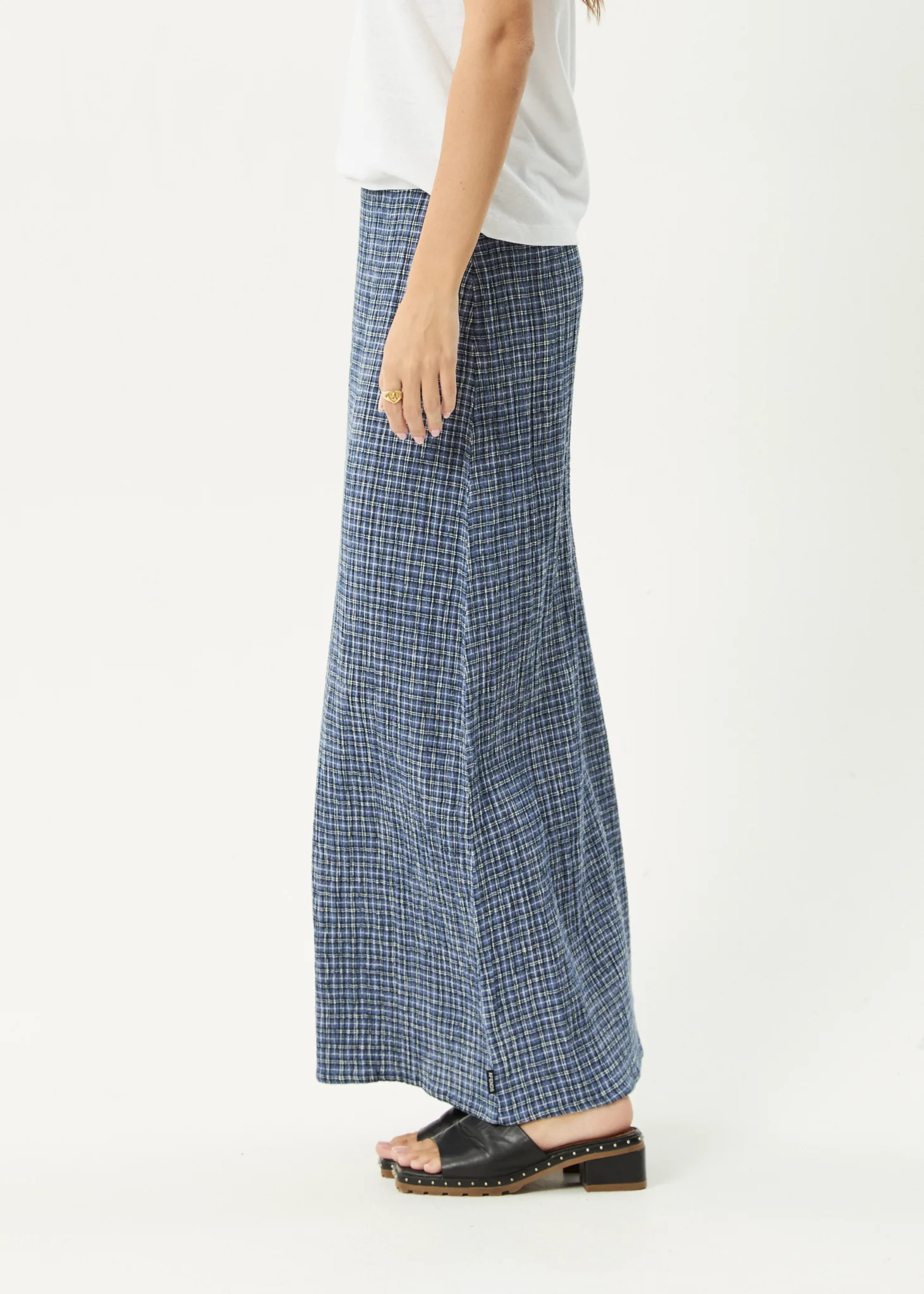 AFENDS Womens Shipwreck - Seersucker Maxi Skirt - Marlin - Image 10