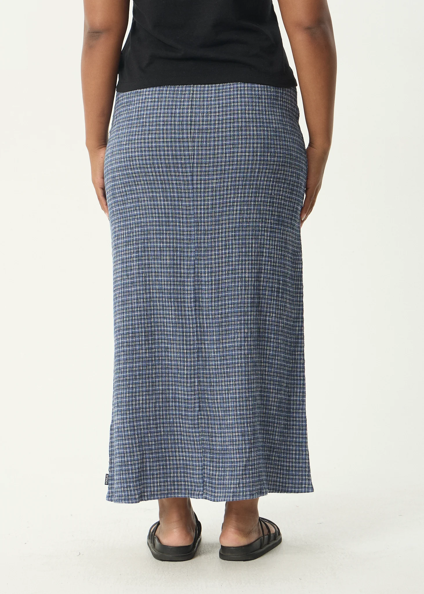 AFENDS Womens Shipwreck - Seersucker Maxi Skirt - Marlin - Image 13