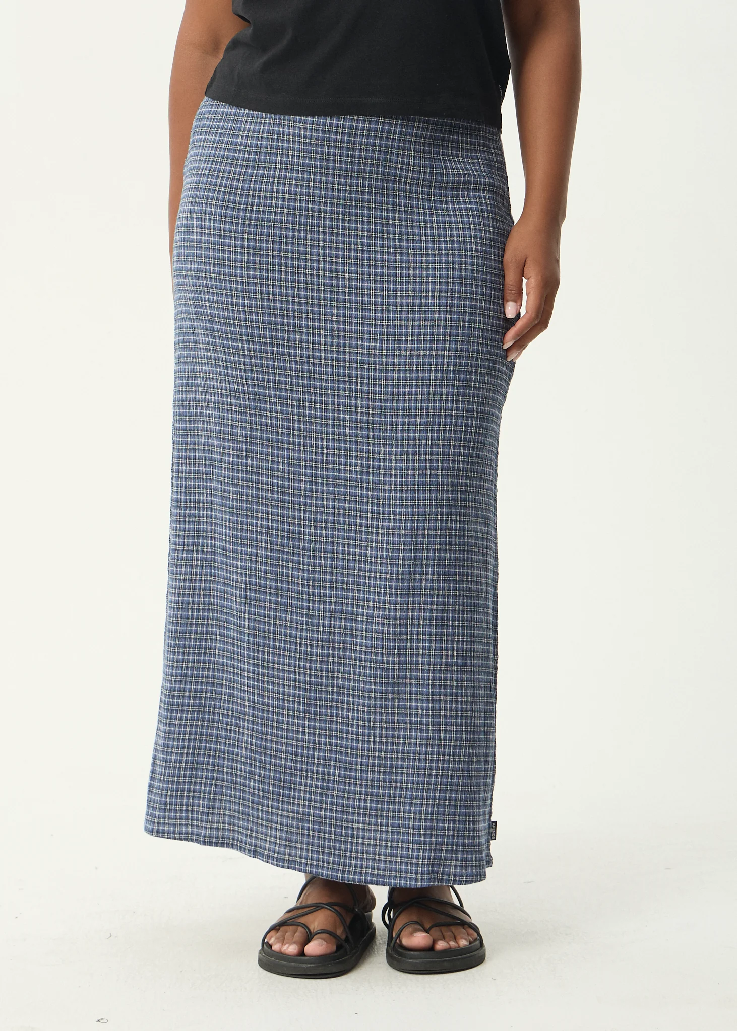 AFENDS Womens Shipwreck - Seersucker Maxi Skirt - Marlin - Image 5