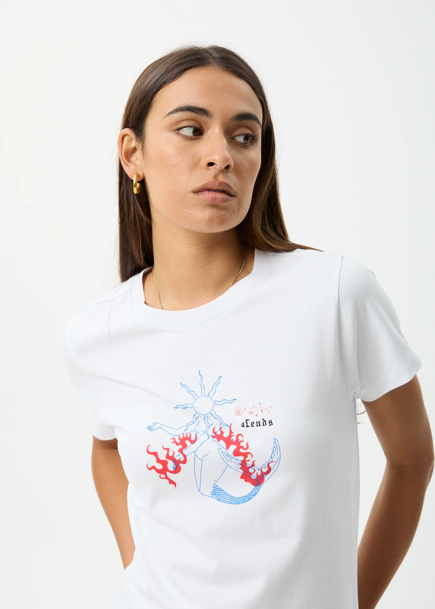 AFENDS Womens Sun Siren - Regular Tee - White - Image 2