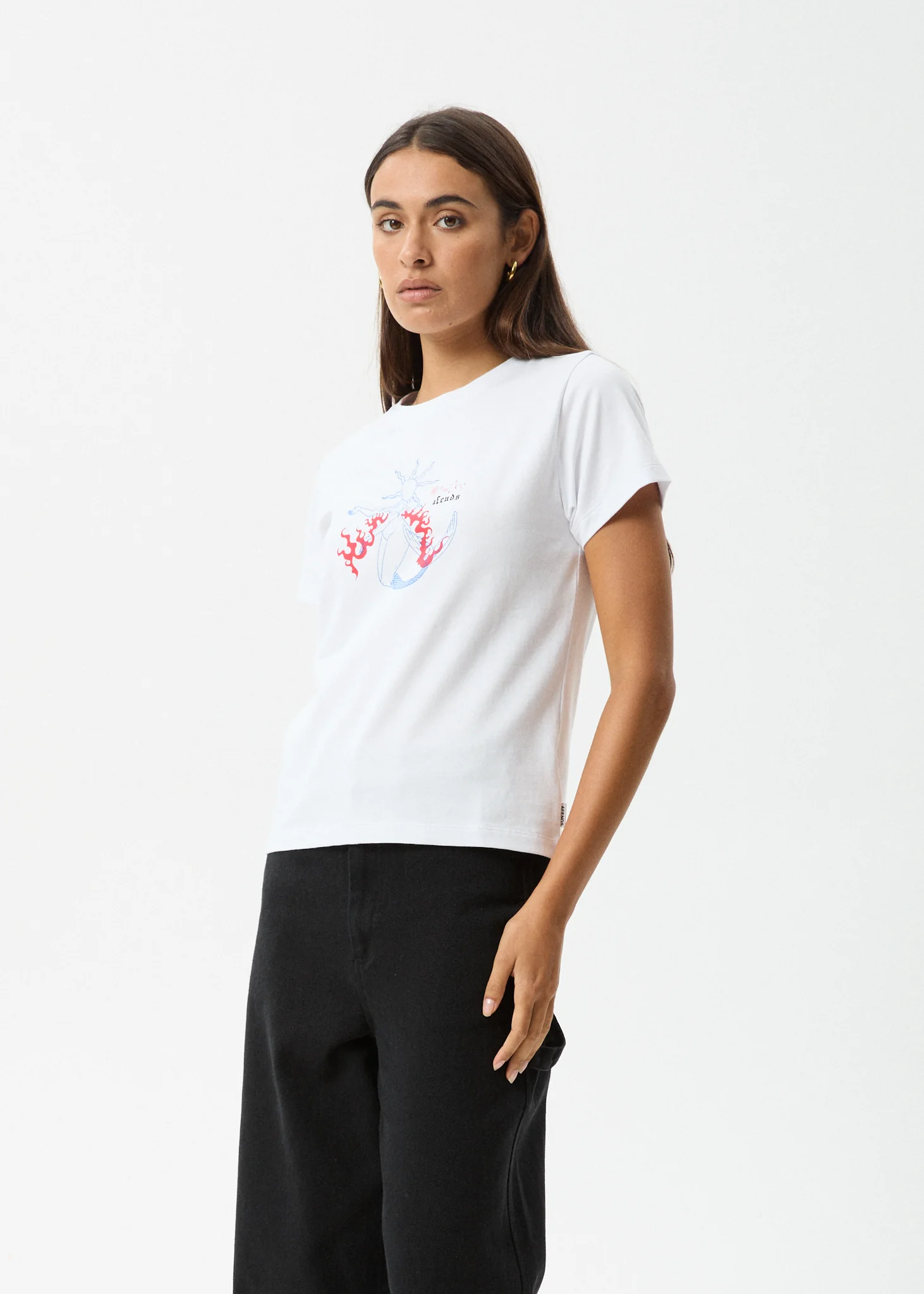 AFENDS Womens Sun Siren - Regular Tee - White - Image 3